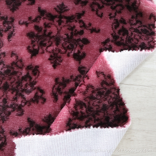 100 Polyester Retro Luxus Blumenmuster Warp Strickflügel Flanell Fleece Stoff für Manteldecke Sofa Set